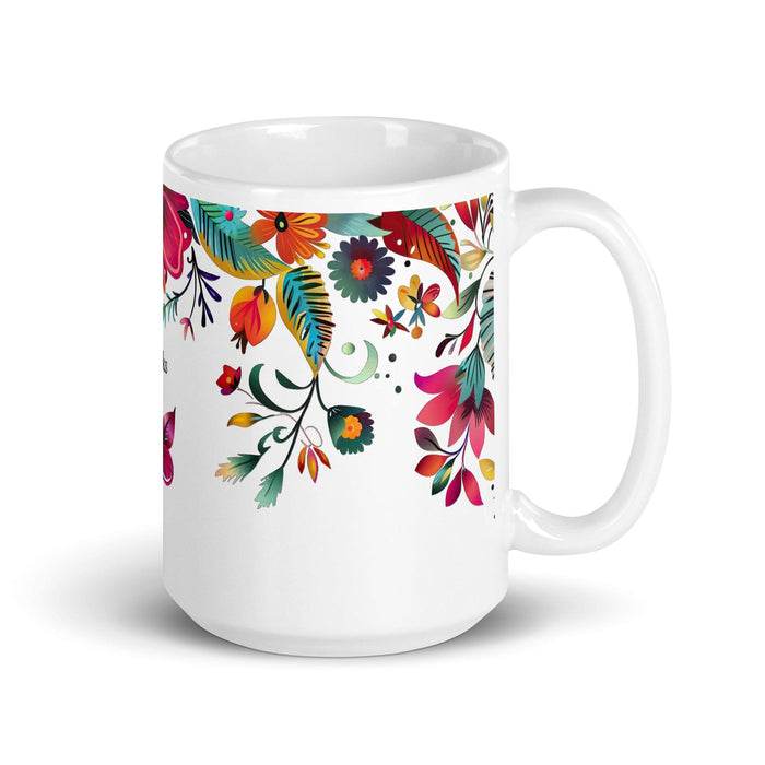 Brooks Exclusive Name Art Piece Home Office Work Coffee Mug Mexican Spanish Pride Gift Cup One-Of-A-Kind Calligraphy White Glossy Mug | B5 Mexicada 15 oz