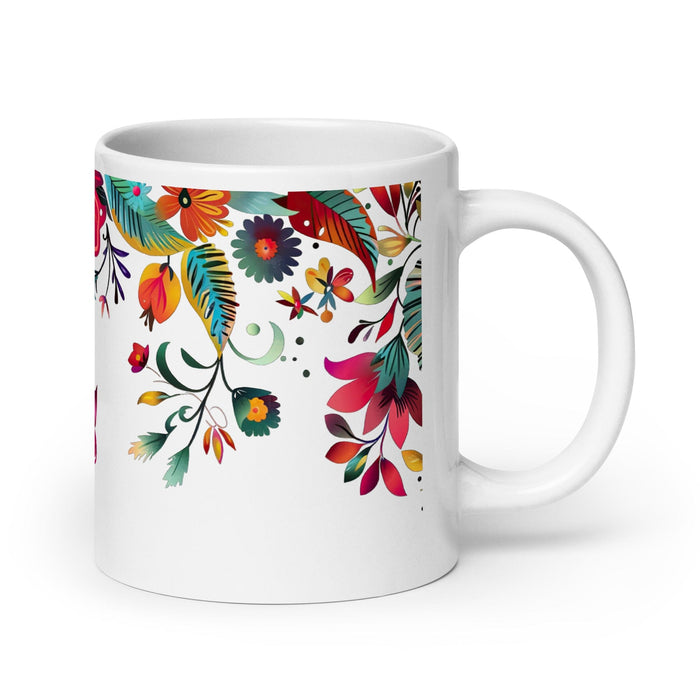 Brooks Exclusive Name Art Piece Home Office Work Coffee Mug Mexican Spanish Pride Gift Cup One-Of-A-Kind Calligraphy White Glossy Mug | B5 Mexicada 20 oz