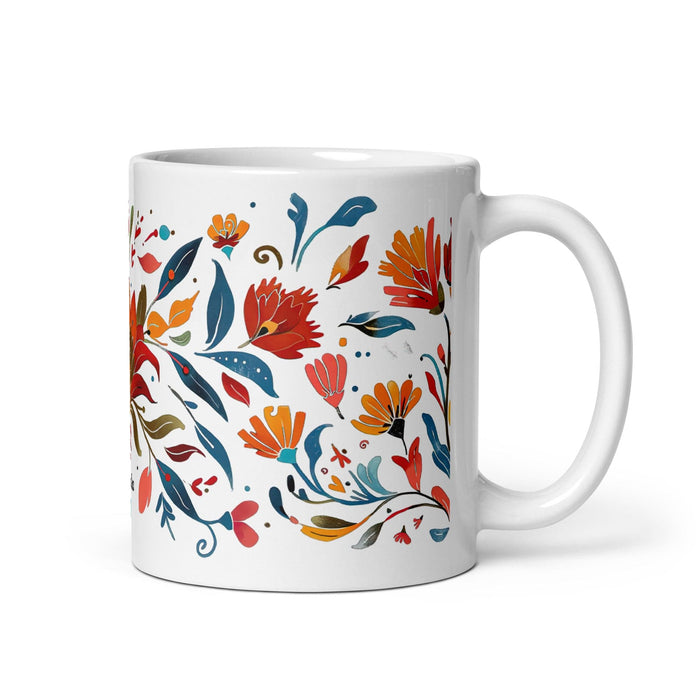 Brooks Exclusive Name Art Piece Home Office Work Coffee Mug Mexican Spanish Pride Gift Cup One-Of-A-Kind Calligraphy White Glossy Mug | B6 Mexicada 11 oz