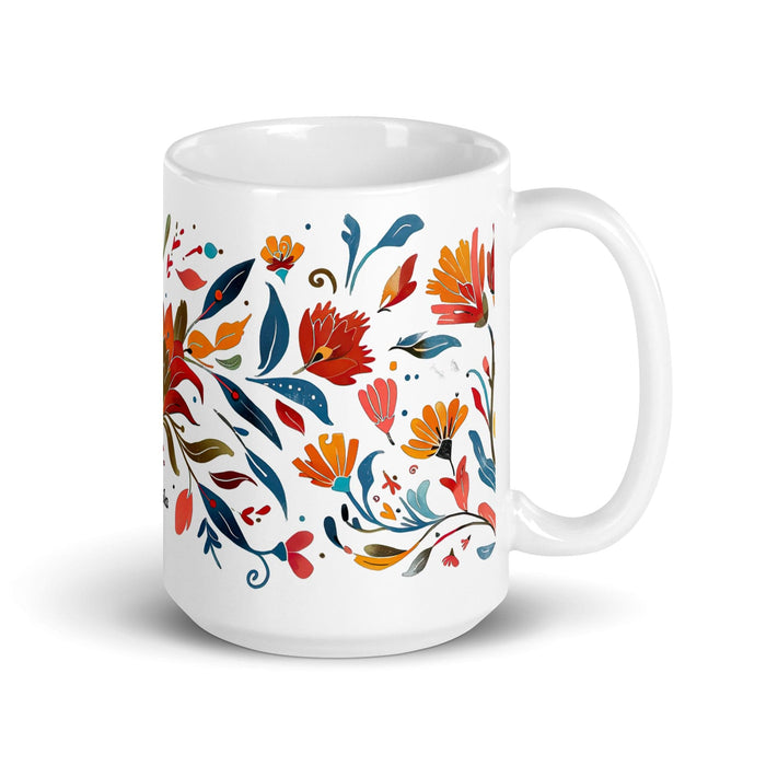 Brooks Exclusive Name Art Piece Home Office Work Coffee Mug Mexican Spanish Pride Gift Cup One-Of-A-Kind Calligraphy White Glossy Mug | B6 Mexicada 15 oz