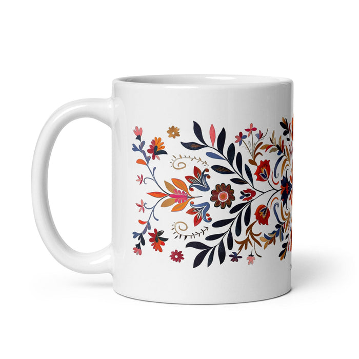 Brooks Exclusive Name Art Piece Home Office Work Coffee Mug Mexican Spanish Pride Gift Cup One-Of-A-Kind Calligraphy White Glossy Mug | B7 Mexicada