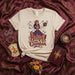 Bruja con Cumbia Dancing Skeleton Dia de Muertos T-Shirt, Sugar Skull DJ Woman, Halloween Latin Music Fiesta Shirt, Folklorico Dancer Tee, Day of the Dead Shirt Mexicada