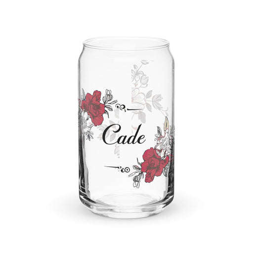 Cade Exclusive Name Art Piece Can-Shaped Glass Home Office Work Mexican Spanish Pride Gift Cup One-Of-A-Kind Calligraphy Glass | C21 Mexicada 16 oz