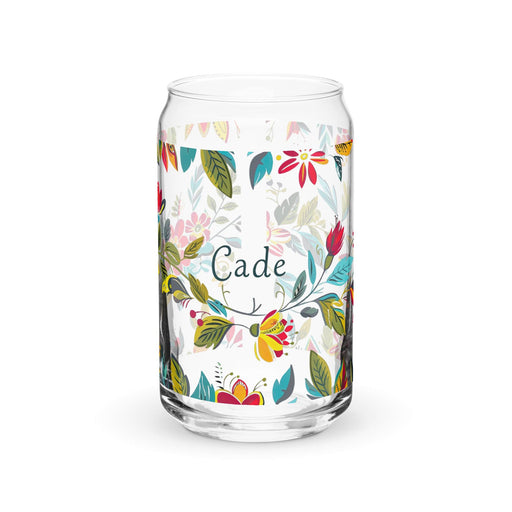 Cade Exclusive Name Art Piece Can-Shaped Glass Home Office Work Mexican Spanish Pride Gift Cup One-Of-A-Kind Calligraphy Glass | C24 Mexicada 16 oz