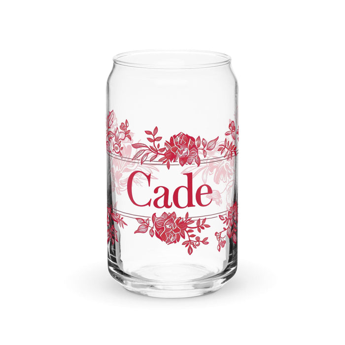 Cade Exclusive Name Art Piece Can-Shaped Glass Home Office Work Mexican Spanish Pride Gift Cup One-Of-A-Kind Calligraphy Glass | C32 Mexicada 16 oz