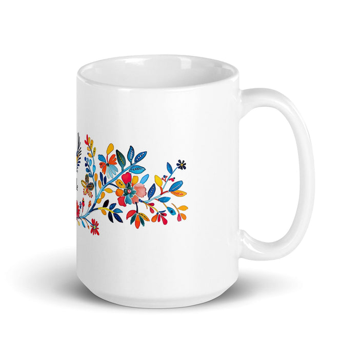 Cade Exclusive Name Art Piece Home Office Work Coffee Mug Mexican Spanish Pride Gift Cup One-Of-A-Kind Calligraphy White Glossy Mug | C1 Mexicada 15 oz