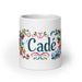 Cade Exclusive Name Art Piece Home Office Work Coffee Mug Mexican Spanish Pride Gift Cup One-Of-A-Kind Calligraphy White Glossy Mug | C15 Mexicada