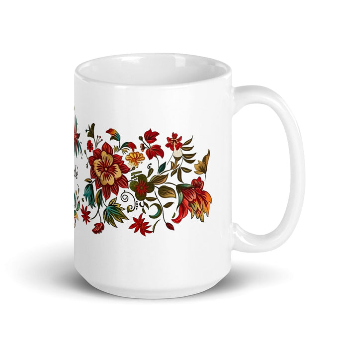 Cade Exclusive Name Art Piece Home Office Work Coffee Mug Mexican Spanish Pride Gift Cup One-Of-A-Kind Calligraphy White Glossy Mug | C25 Mexicada 15 oz