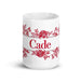 Cade Exclusive Name Art Piece Home Office Work Coffee Mug Mexican Spanish Pride Gift Cup One-Of-A-Kind Calligraphy White Glossy Mug | C32 Mexicada