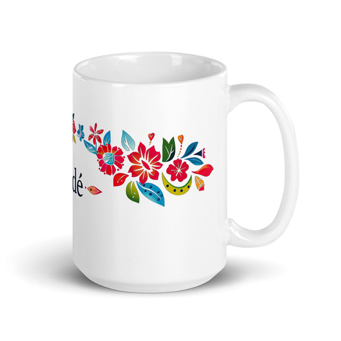 Cade Exclusive Name Art Piece Home Office Work Coffee Mug Mexican Spanish Pride Gift Cup One-Of-A-Kind Calligraphy White Glossy Mug | C36 Mexicada 15 oz