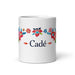 Cade Exclusive Name Art Piece Home Office Work Coffee Mug Mexican Spanish Pride Gift Cup One-Of-A-Kind Calligraphy White Glossy Mug | C36 Mexicada