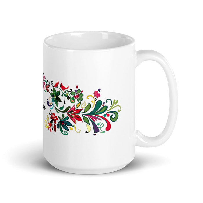 Cade Exclusive Name Art Piece Home Office Work Coffee Mug Mexican Spanish Pride Gift Cup One-Of-A-Kind Calligraphy White Glossy Mug | C9 Mexicada 15 oz