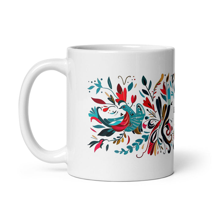 Caleb Exclusive Name Art Piece Home Office Work Coffee Mug Mexican Spanish Pride Gift Cup One-Of-A-Kind Calligraphy White Glossy Mug | C1 Mexicada