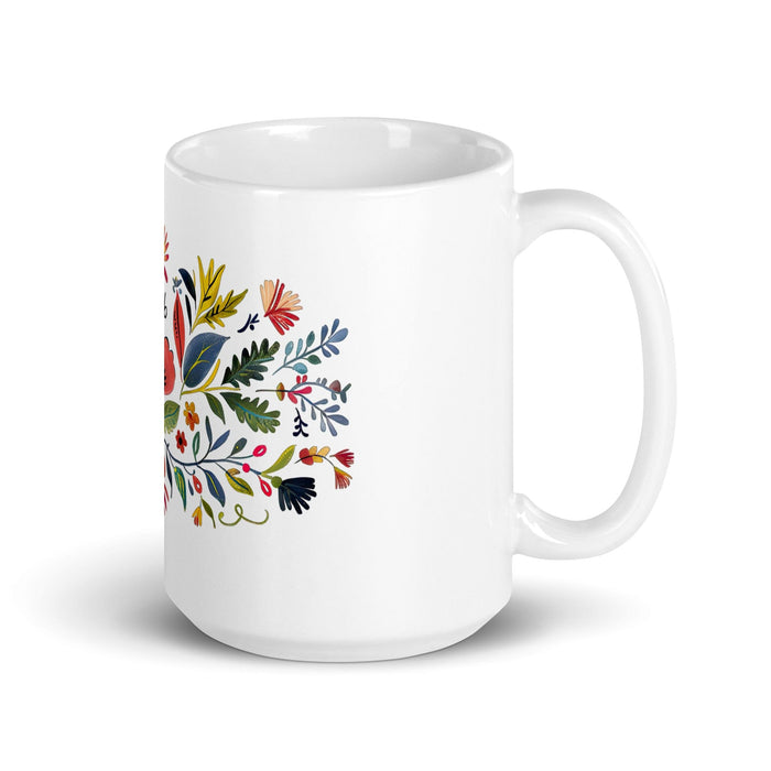 Caleb Exclusive Name Art Piece Home Office Work Coffee Mug Mexican Spanish Pride Gift Cup One-Of-A-Kind Calligraphy White Glossy Mug | C8 Mexicada 15 oz