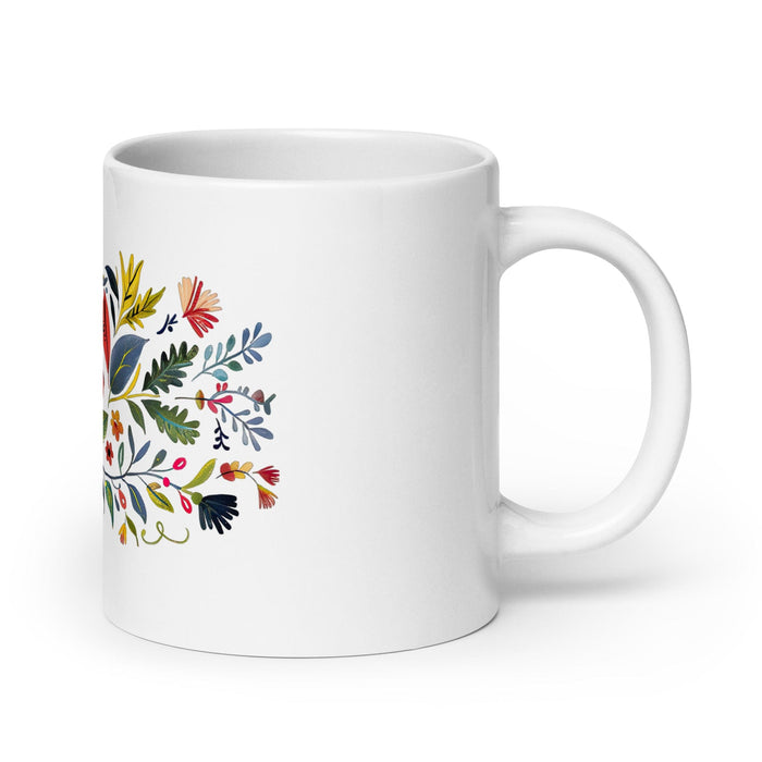 Caleb Exclusive Name Art Piece Home Office Work Coffee Mug Mexican Spanish Pride Gift Cup One-Of-A-Kind Calligraphy White Glossy Mug | C8 Mexicada 20 oz