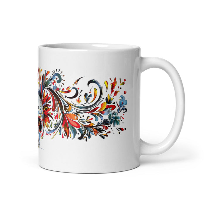 Calvin Exclusive Name Art Piece Home Office Work Coffee Mug Mexican Spanish Pride Gift Cup One-Of-A-Kind Calligraphy White Glossy Mug | C1 Mexicada 11 oz