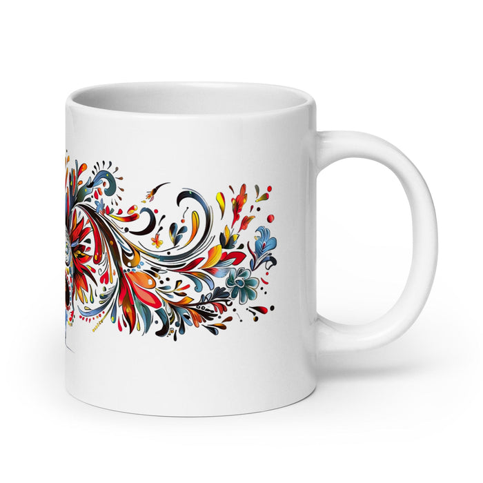 Calvin Exclusive Name Art Piece Home Office Work Coffee Mug Mexican Spanish Pride Gift Cup One-Of-A-Kind Calligraphy White Glossy Mug | C1 Mexicada 20 oz