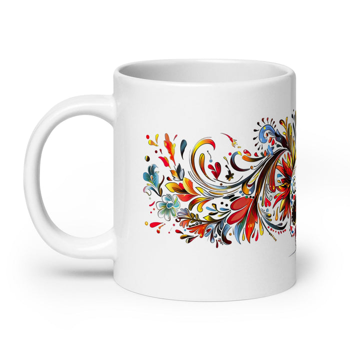 Calvin Exclusive Name Art Piece Home Office Work Coffee Mug Mexican Spanish Pride Gift Cup One-Of-A-Kind Calligraphy White Glossy Mug | C1 Mexicada