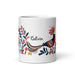 Calvin Exclusive Name Art Piece Home Office Work Coffee Mug Mexican Spanish Pride Gift Cup One-Of-A-Kind Calligraphy White Glossy Mug | C11 Mexicada