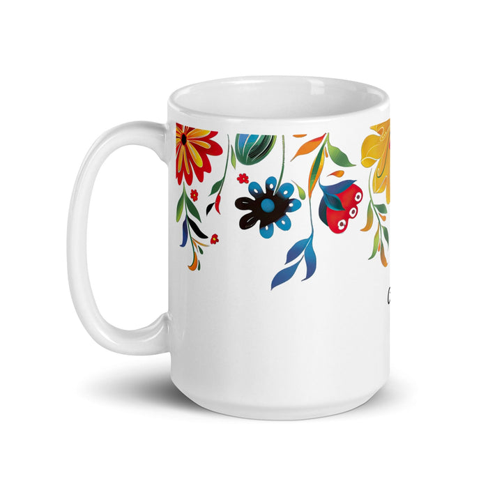 Calvin Exclusive Name Art Piece Home Office Work Coffee Mug Mexican Spanish Pride Gift Cup One-Of-A-Kind Calligraphy White Glossy Mug | C13 Mexicada