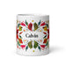 Calvin Exclusive Name Art Piece Home Office Work Coffee Mug Mexican Spanish Pride Gift Cup One-Of-A-Kind Calligraphy White Glossy Mug | C14 Mexicada