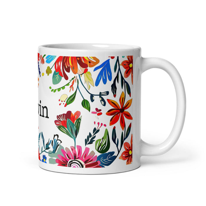 Calvin Exclusive Name Art Piece Home Office Work Coffee Mug Mexican Spanish Pride Gift Cup One-Of-A-Kind Calligraphy White Glossy Mug | C17 Mexicada 11 oz