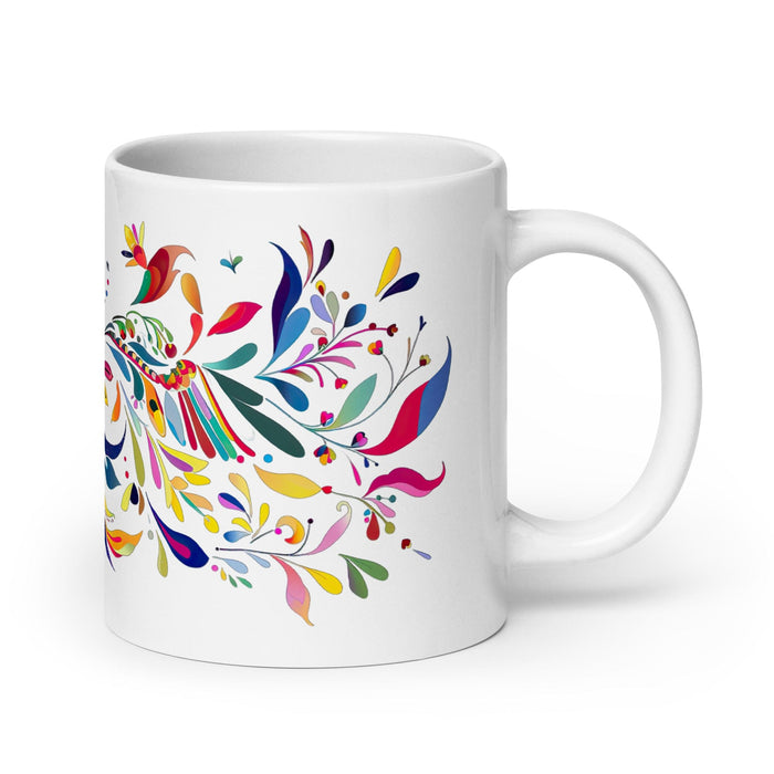 Calvin Exclusive Name Art Piece Home Office Work Coffee Mug Mexican Spanish Pride Gift Cup One-Of-A-Kind Calligraphy White Glossy Mug | C2 Mexicada 20 oz