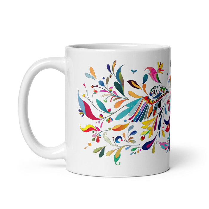 Calvin Exclusive Name Art Piece Home Office Work Coffee Mug Mexican Spanish Pride Gift Cup One-Of-A-Kind Calligraphy White Glossy Mug | C2 Mexicada