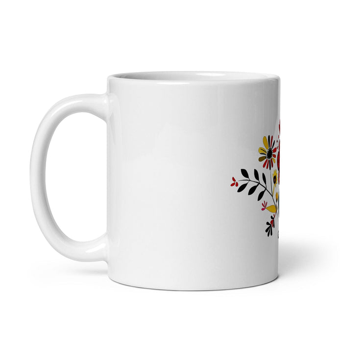 Calvin Exclusive Name Art Piece Home Office Work Coffee Mug Mexican Spanish Pride Gift Cup One-Of-A-Kind Calligraphy White Glossy Mug | C5 Mexicada