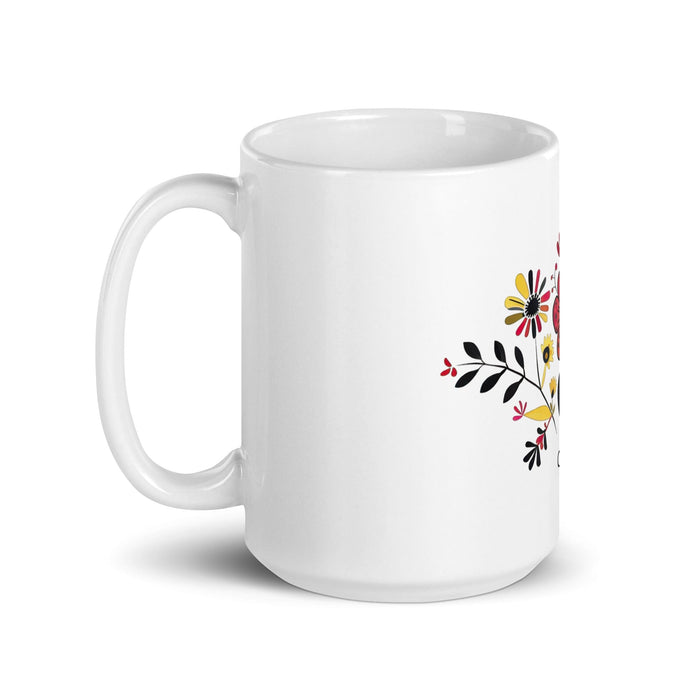 Calvin Exclusive Name Art Piece Home Office Work Coffee Mug Mexican Spanish Pride Gift Cup One-Of-A-Kind Calligraphy White Glossy Mug | C5 Mexicada