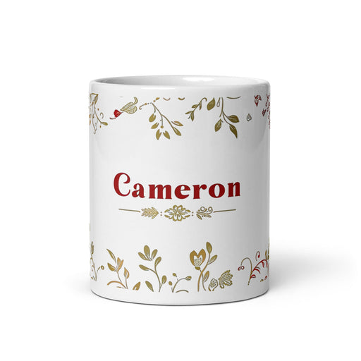 Cameron Exclusive Name Art Piece Home Office Work Coffee Mug Mexican Spanish Pride Gift Cup One-Of-A-Kind Calligraphy White Glossy Mug | C1 Mexicada