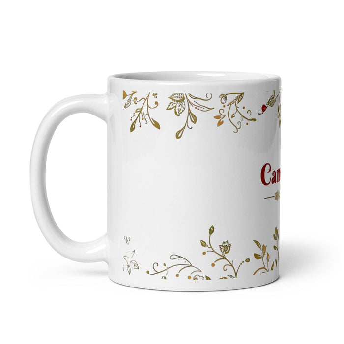 Cameron Exclusive Name Art Piece Home Office Work Coffee Mug Mexican Spanish Pride Gift Cup One-Of-A-Kind Calligraphy White Glossy Mug | C1 Mexicada