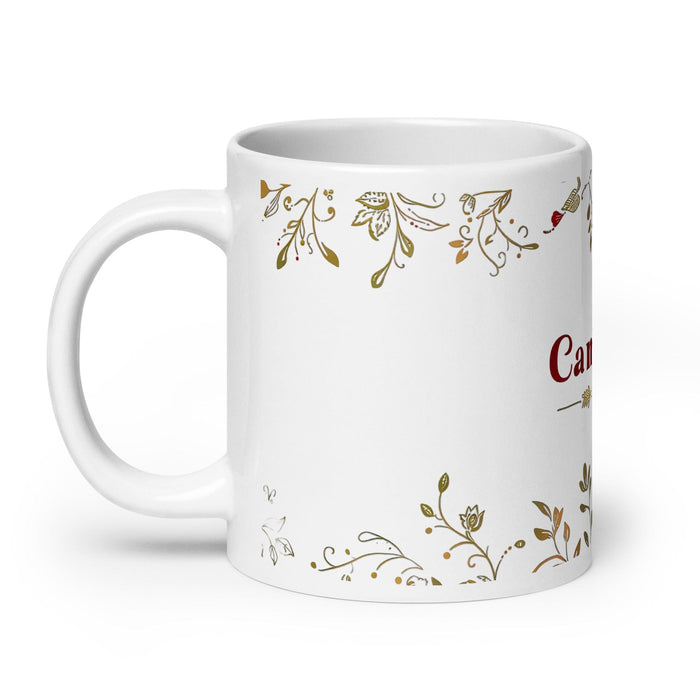 Cameron Exclusive Name Art Piece Home Office Work Coffee Mug Mexican Spanish Pride Gift Cup One-Of-A-Kind Calligraphy White Glossy Mug | C1 Mexicada