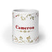 Cameron Exclusive Name Art Piece Home Office Work Coffee Mug Mexican Spanish Pride Gift Cup One-Of-A-Kind Calligraphy White Glossy Mug | C1 Mexicada