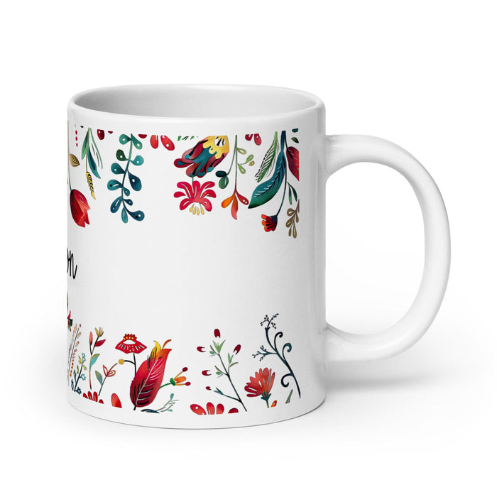 Cameron Exclusive Name Art Piece Home Office Work Coffee Mug Mexican Spanish Pride Gift Cup One-Of-A-Kind Calligraphy White Glossy Mug | C12 Mexicada 20 oz