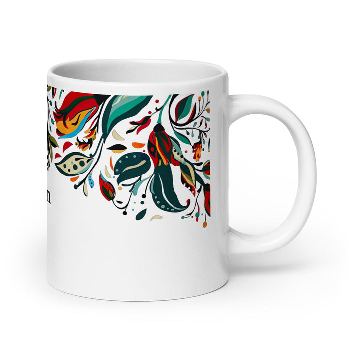 Cameron Exclusive Name Art Piece Home Office Work Coffee Mug Mexican Spanish Pride Gift Cup One-Of-A-Kind Calligraphy White Glossy Mug | C4 Mexicada 20 oz