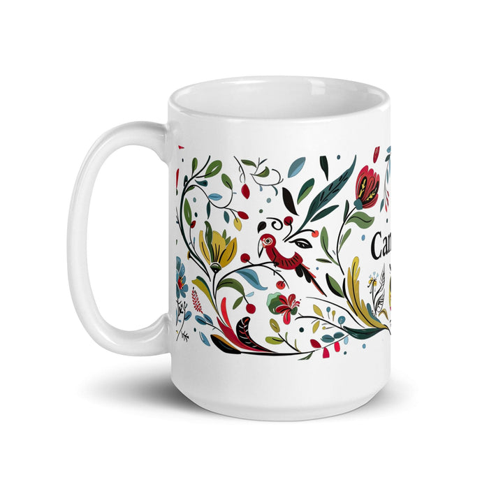 Cameron Exclusive Name Art Piece Home Office Work Coffee Mug Mexican Spanish Pride Gift Cup One-Of-A-Kind Calligraphy White Glossy Mug | C5 Mexicada