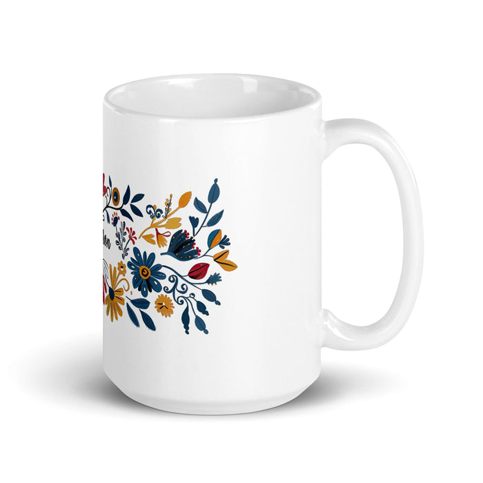 Cameron Exclusive Name Art Piece Home Office Work Coffee Mug Mexican Spanish Pride Gift Cup One-Of-A-Kind Calligraphy White Glossy Mug | C7 Mexicada 15 oz