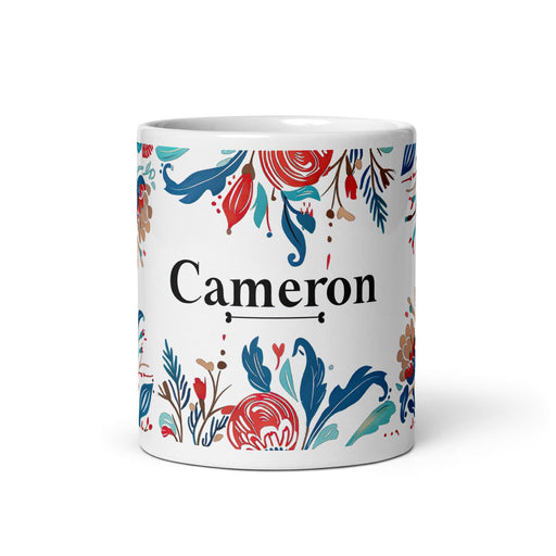 Cameron Exclusive Name Art Piece Home Office Work Coffee Mug Mexican Spanish Pride Gift Cup One-Of-A-Kind Calligraphy White Glossy Mug | C9 Mexicada