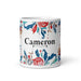 Cameron Exclusive Name Art Piece Home Office Work Coffee Mug Mexican Spanish Pride Gift Cup One-Of-A-Kind Calligraphy White Glossy Mug | C9 Mexicada