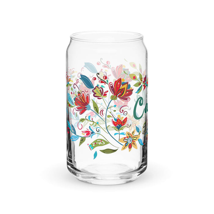 Camila Exclusive Name Art Piece Can-Shaped Glass Home Office Work Mexican Spanish Pride Gift Cup One-Of-A-Kind Calligraphy Glass | C10 Mexicada