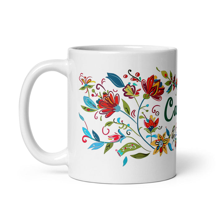 Camila Exclusive Name Art Piece Home Office Work Coffee Mug Mexican Spanish Pride Gift Cup One-Of-A-Kind Calligraphy White Glossy Mug | C10 Mexicada