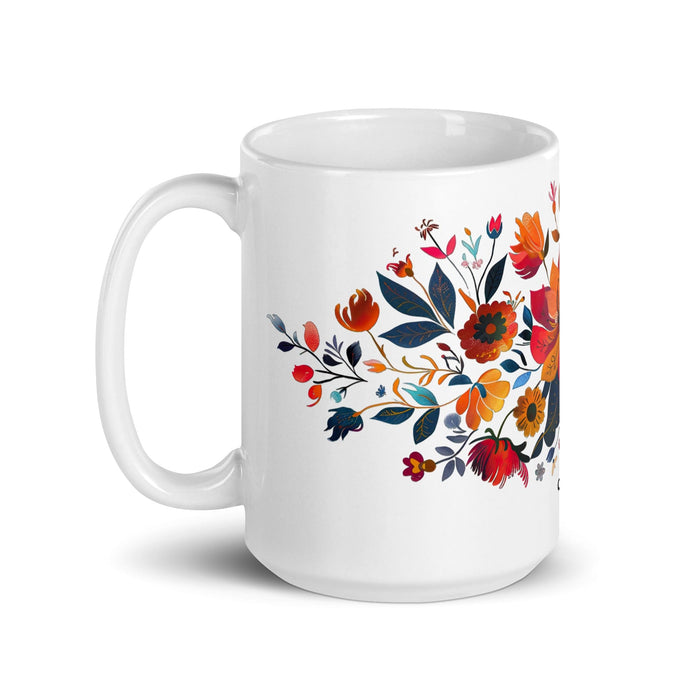 Camila Exclusive Name Art Piece Home Office Work Coffee Mug Mexican Spanish Pride Gift Cup One-Of-A-Kind Calligraphy White Glossy Mug | C11 Mexicada