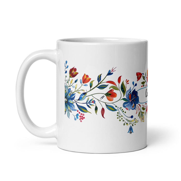 Camila Exclusive Name Art Piece Home Office Work Coffee Mug Mexican Spanish Pride Gift Cup One-Of-A-Kind Calligraphy White Glossy Mug | C13 Mexicada