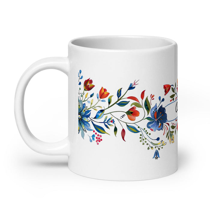 Camila Exclusive Name Art Piece Home Office Work Coffee Mug Mexican Spanish Pride Gift Cup One-Of-A-Kind Calligraphy White Glossy Mug | C13 Mexicada