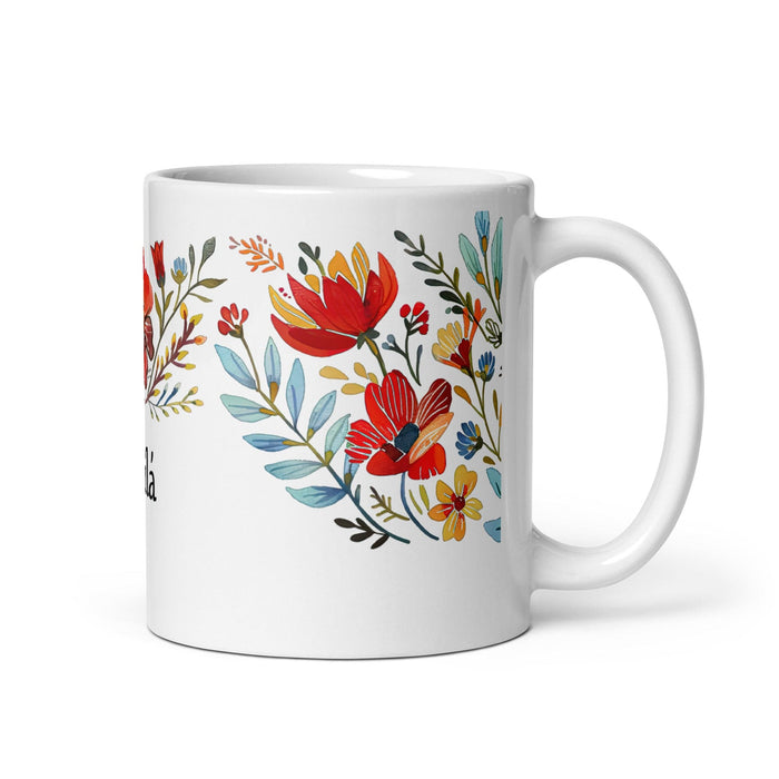 Camila Exclusive Name Art Piece Home Office Work Coffee Mug Mexican Spanish Pride Gift Cup One-Of-A-Kind Calligraphy White Glossy Mug | C15 Mexicada 11 oz