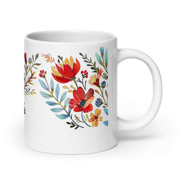 Camila Exclusive Name Art Piece Home Office Work Coffee Mug Mexican Spanish Pride Gift Cup One-Of-A-Kind Calligraphy White Glossy Mug | C15 Mexicada 20 oz