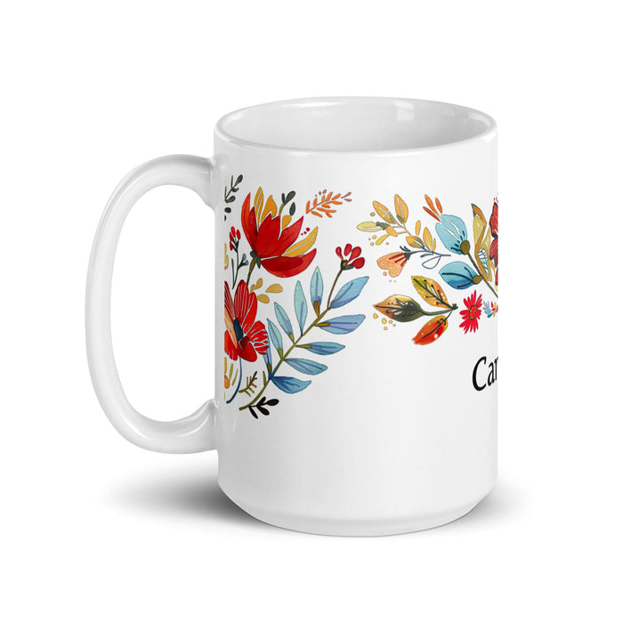 Camila Exclusive Name Art Piece Home Office Work Coffee Mug Mexican Spanish Pride Gift Cup One-Of-A-Kind Calligraphy White Glossy Mug | C15 Mexicada