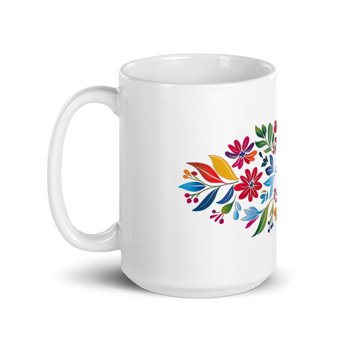 Camila Exclusive Name Art Piece Home Office Work Coffee Mug Mexican Spanish Pride Gift Cup One-Of-A-Kind Calligraphy White Glossy Mug | C18 Mexicada