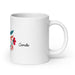 Camila Exclusive Name Art Piece Home Office Work Coffee Mug Mexican Spanish Pride Gift Cup One-Of-A-Kind Calligraphy White Glossy Mug | C21 Mexicada 20 oz